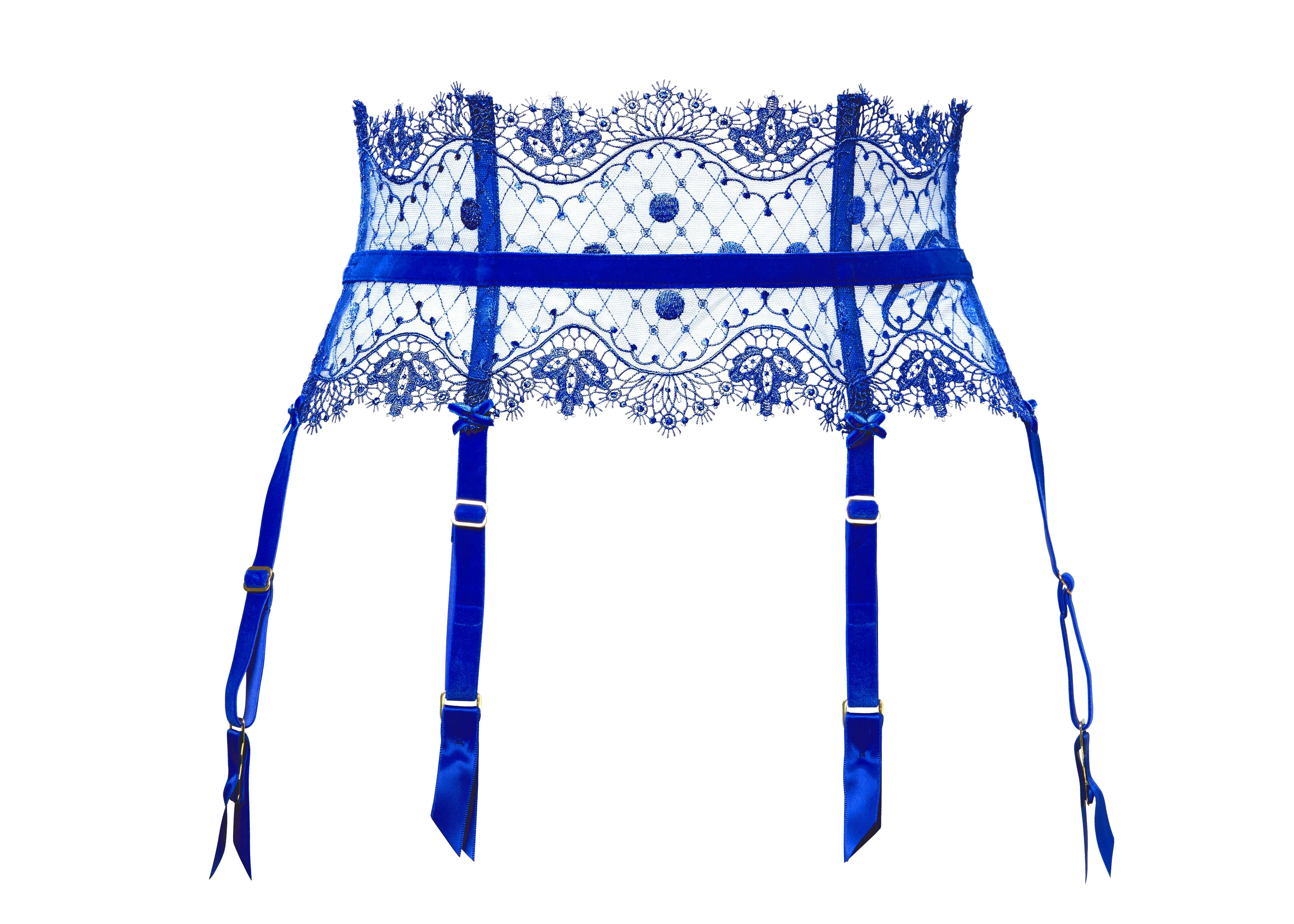 Vedette Suspender - Capri Blue