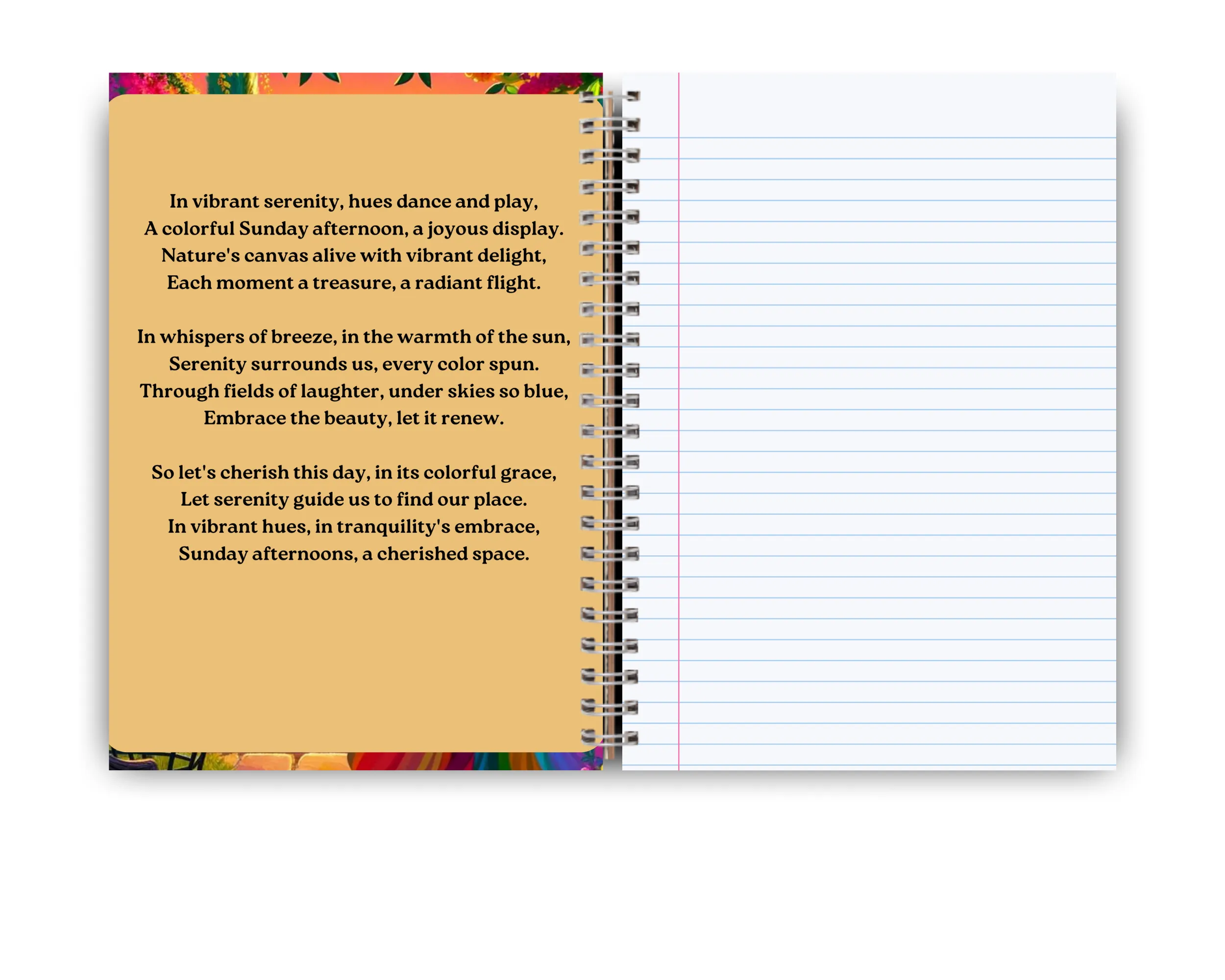 Vibrant Serenity Notebook