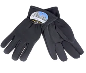 Winter Gloves-Ladies Feather Lined Stretch Glove, Black