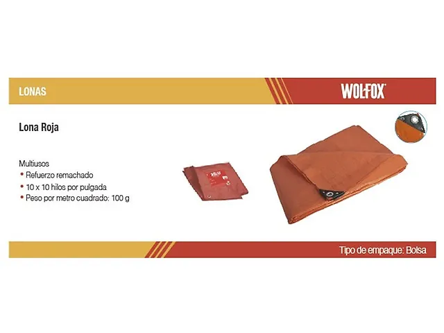 Wolfox Wf0024 Lona Roja 18plg X 24plg