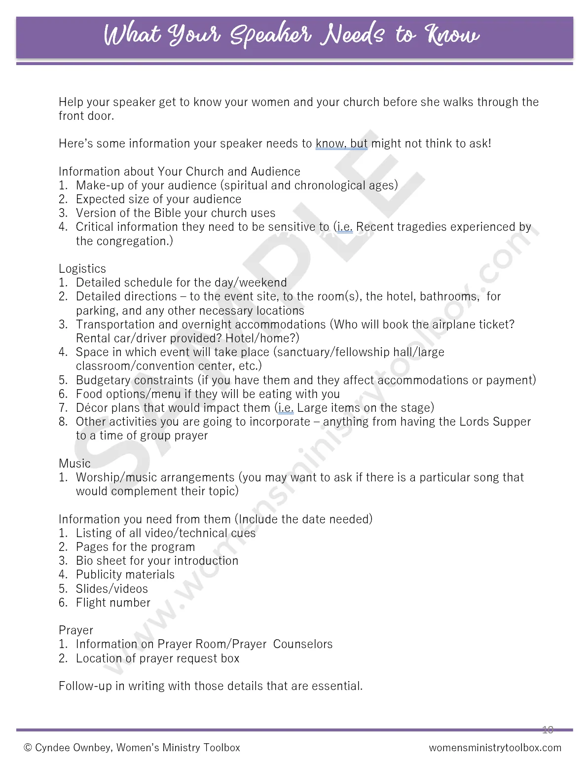 Women's Ministry Binder Essentials (eBook)