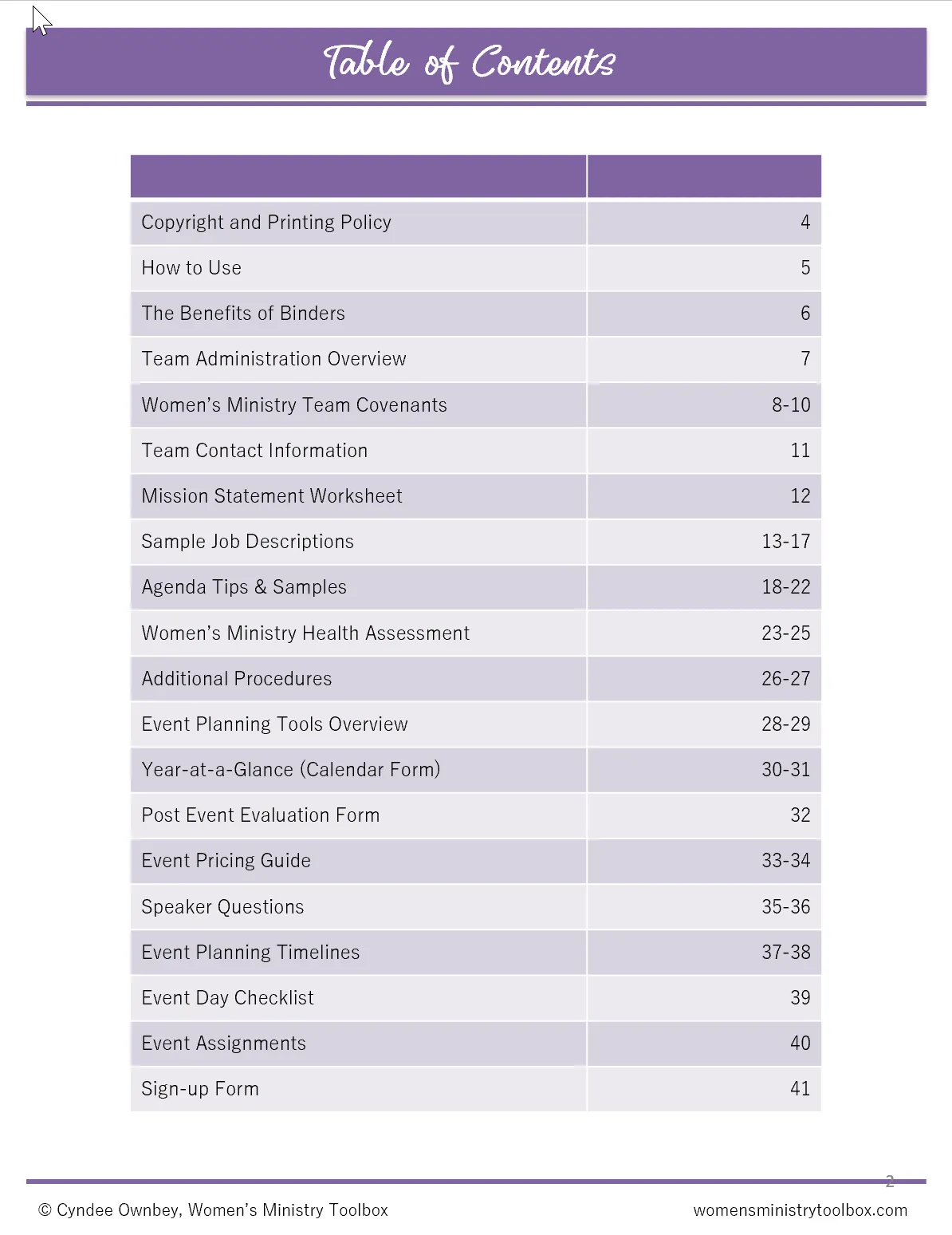 Women's Ministry Binder Essentials (eBook)