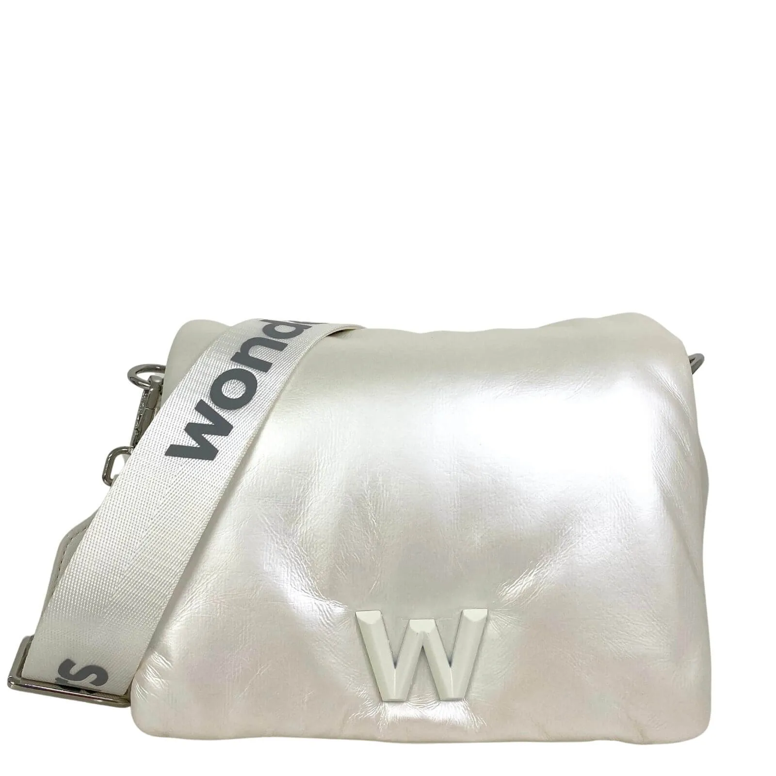 Wonders Off White Padded Crossbody Bag