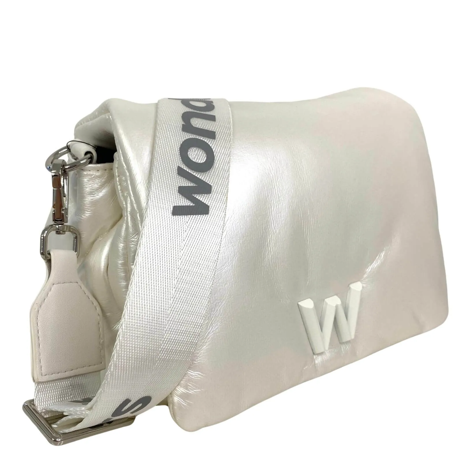 Wonders Off White Padded Crossbody Bag