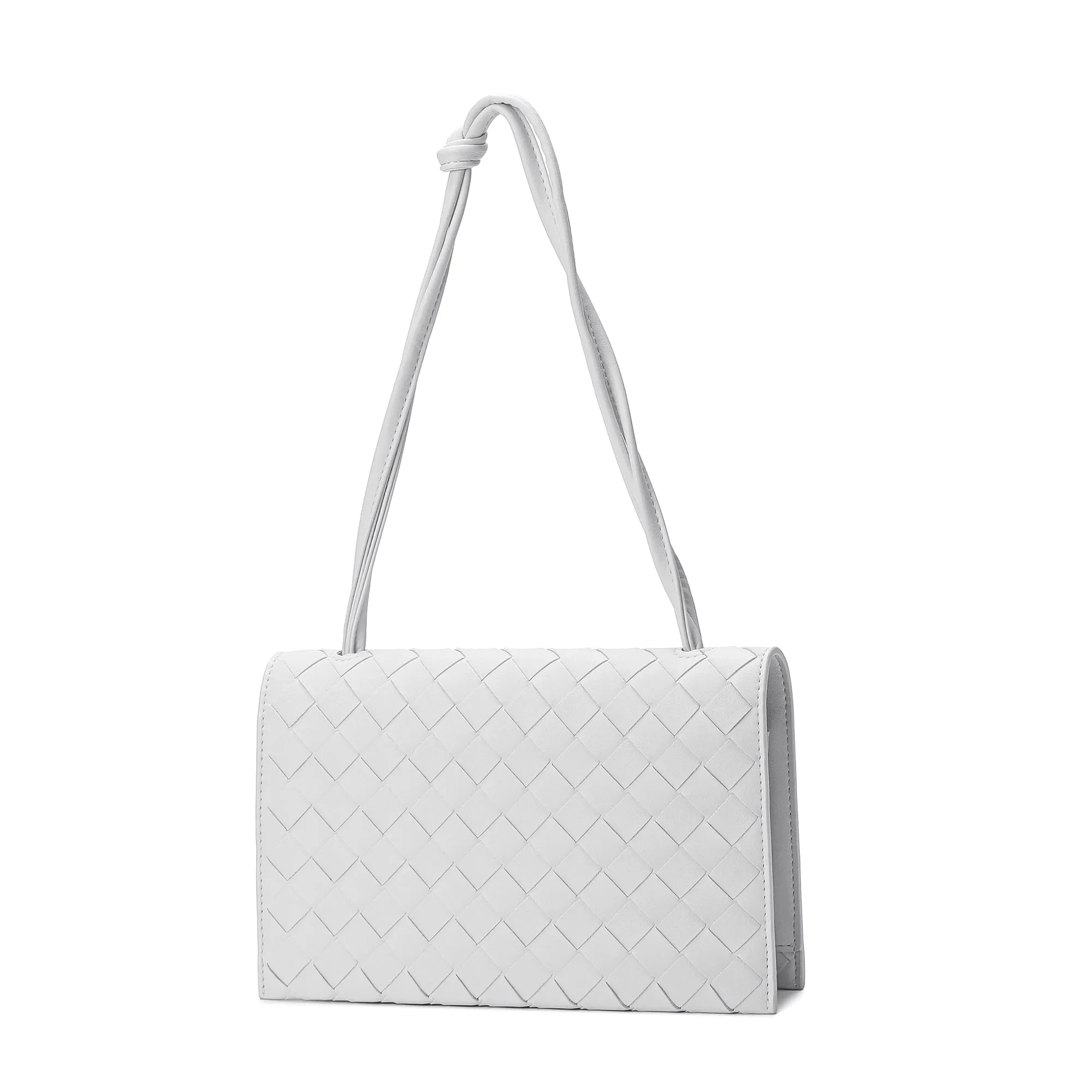 Woven Leather Shoulder Bag/ Clutch