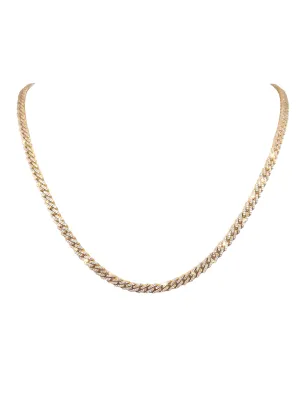 Yellow Gold Diamond Cuban Chain (5MM)