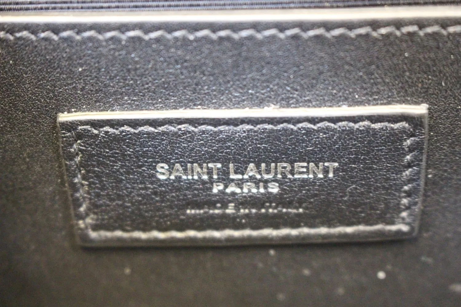 YVES SAINT LAURENT Kate Black Leather Clutch