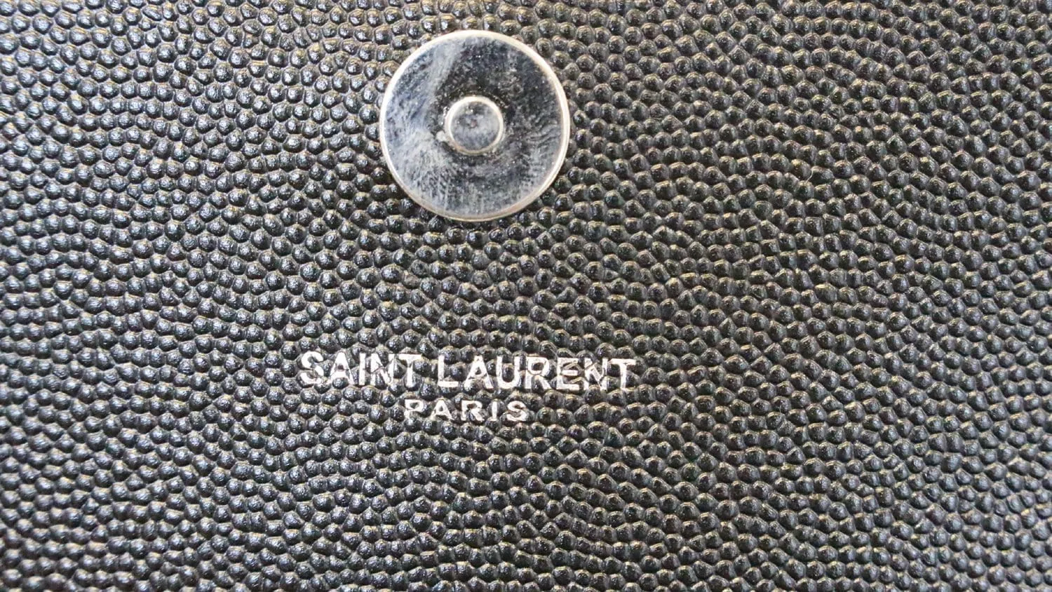 YVES SAINT LAURENT Kate Black Leather Clutch
