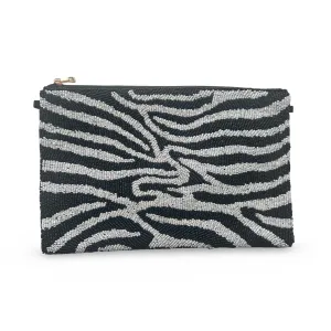 Zebra Beaded Clutch