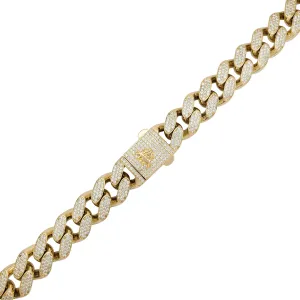 Zirconia Iced-Out Monaco Bracelet (14K)